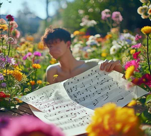 青春旋律下的花儿与少年，揭秘歌曲与简谱之美